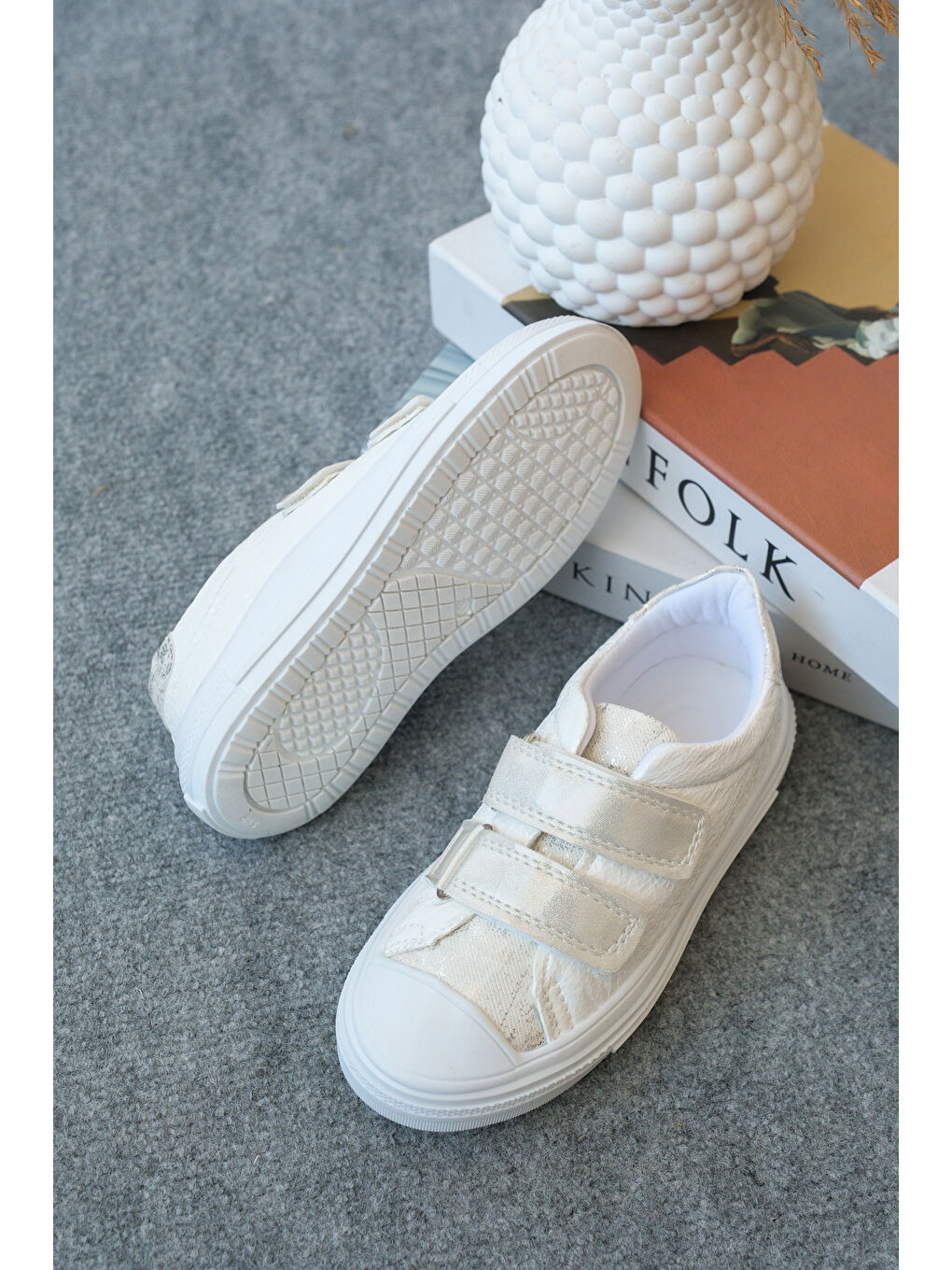 Beyaz Arzen Günlük Ortopedik Kız Çocuk Spor Ayakkabı-2