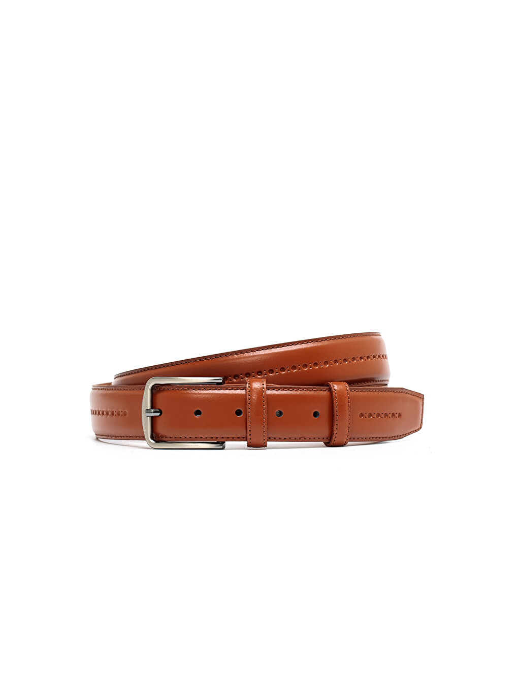 Kahverengi Erkek F-034-55 Klasik Kemer (genişlik 3.5 Cm)