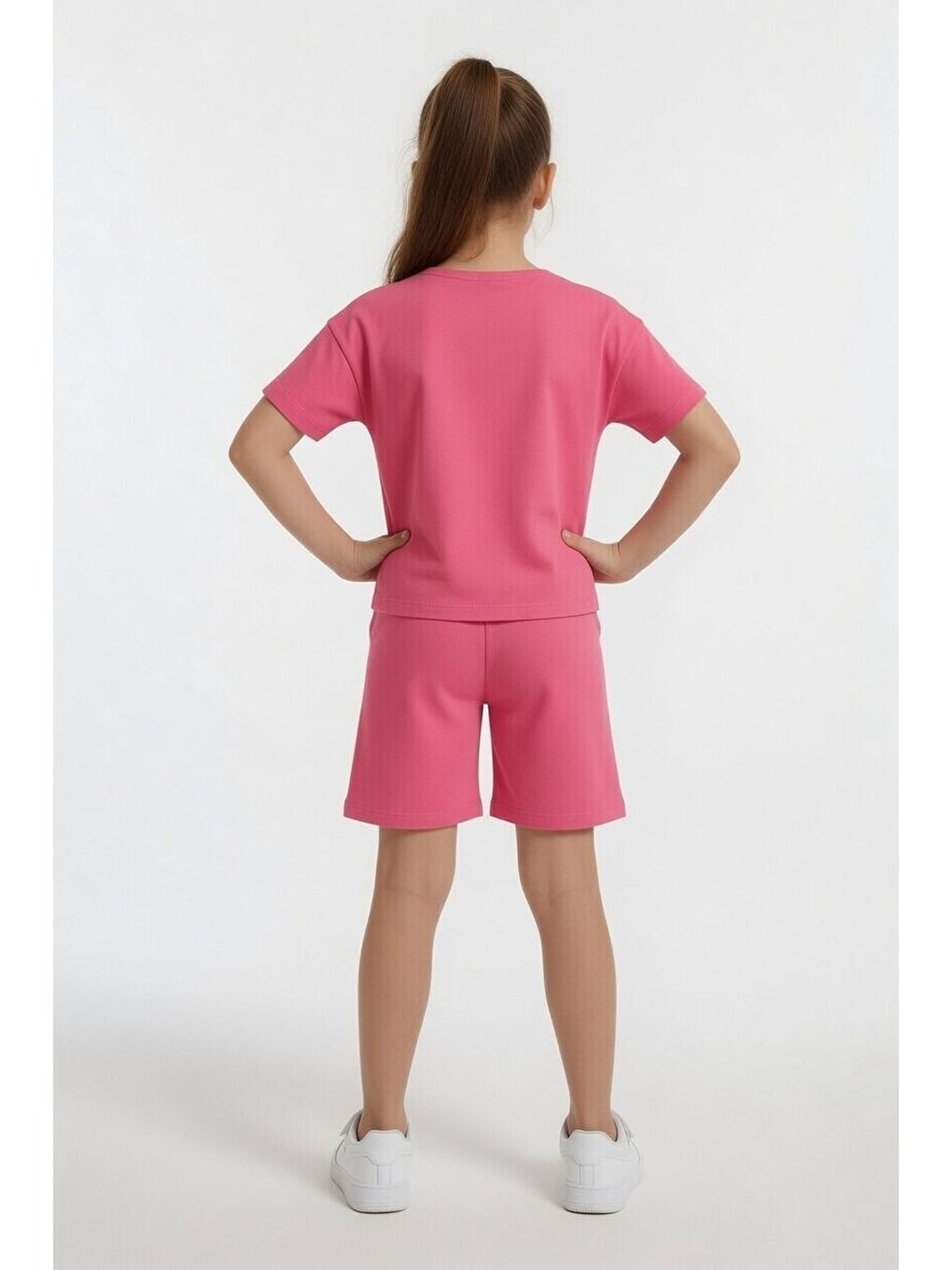 Pembe Girls Baskılı Kız Çocuk Şortlu Tişörtlü 2li Takım 23853-4