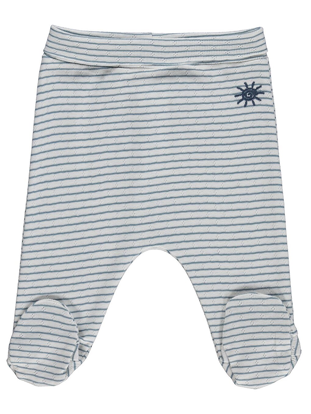 Baby Çizgili 1-9 Ay Tek Alt Bebe - Ekru