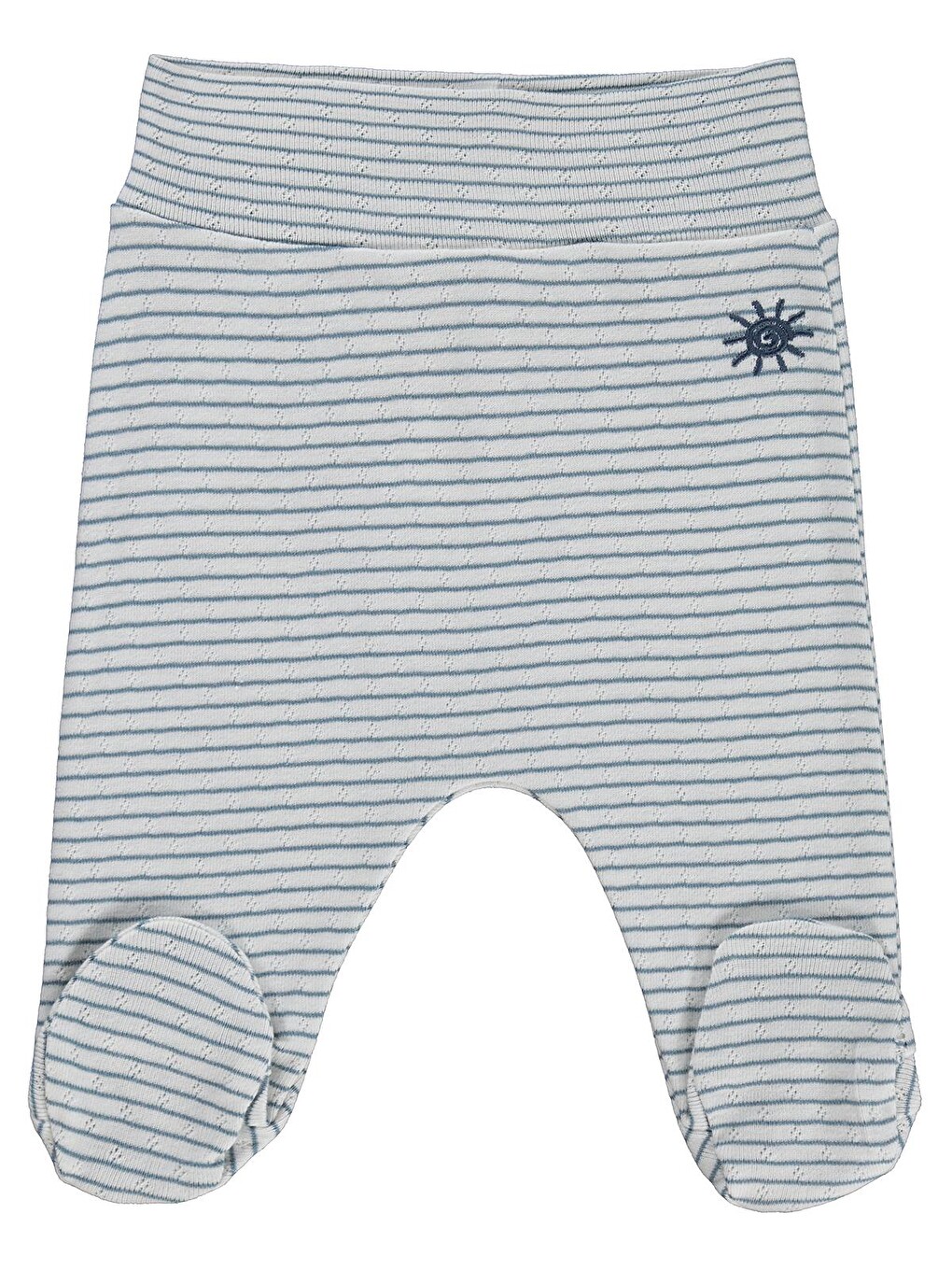 Baby Çizgili 1-9 Ay Tek Alt Bebe - Ekru-1