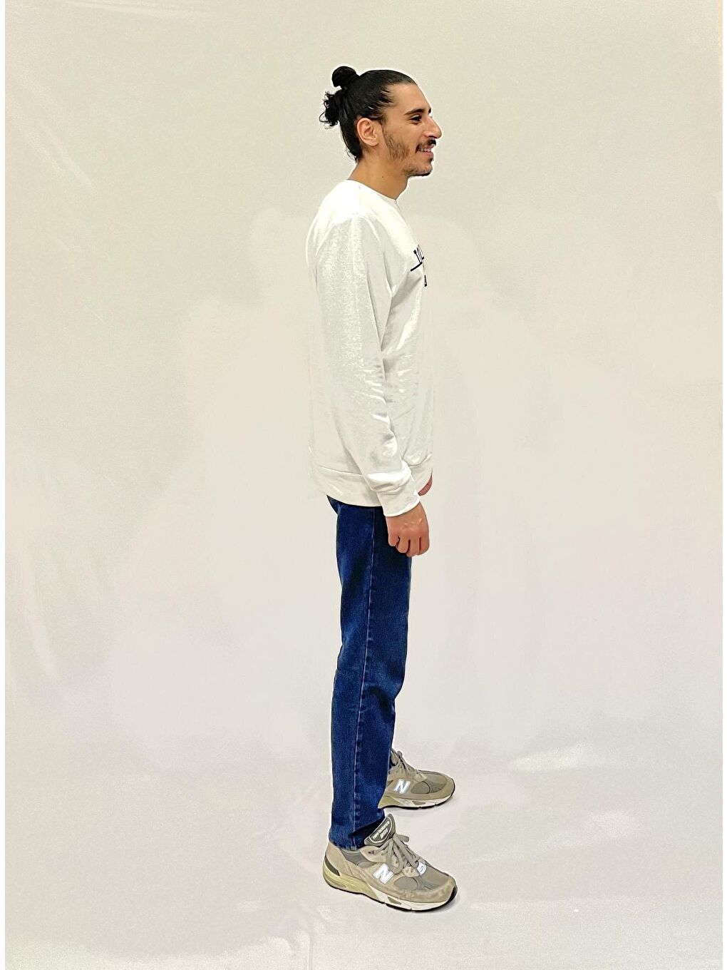 Ekru Erkek Bisiklet Yaka Regular Fit 3 İplik Kalın Tokyo Baskılı Sweatshirt SPR24SW30-2