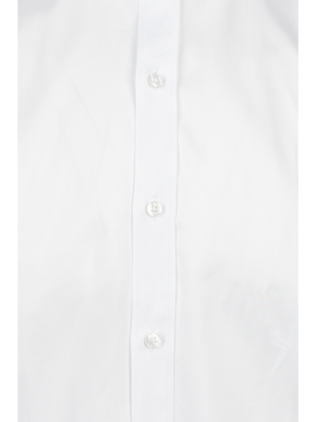 Beyaz Slim Fit Uzun Kollu Açık İtalyan Yaka Saten Gömlek-2