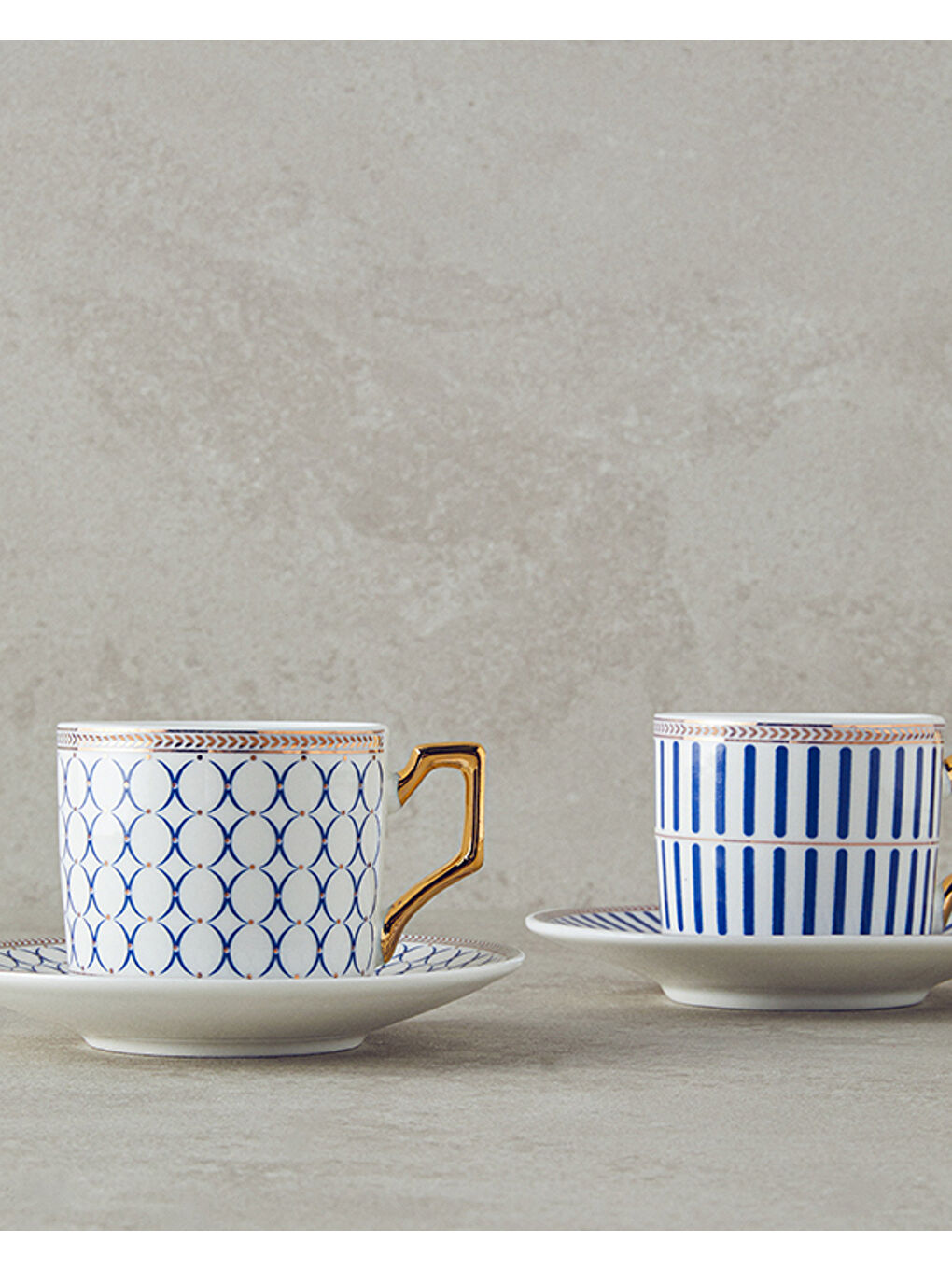 Rabecca New Bone China Kahve Fincan Takımı 4 Parça 2 Kişilik Lacivert