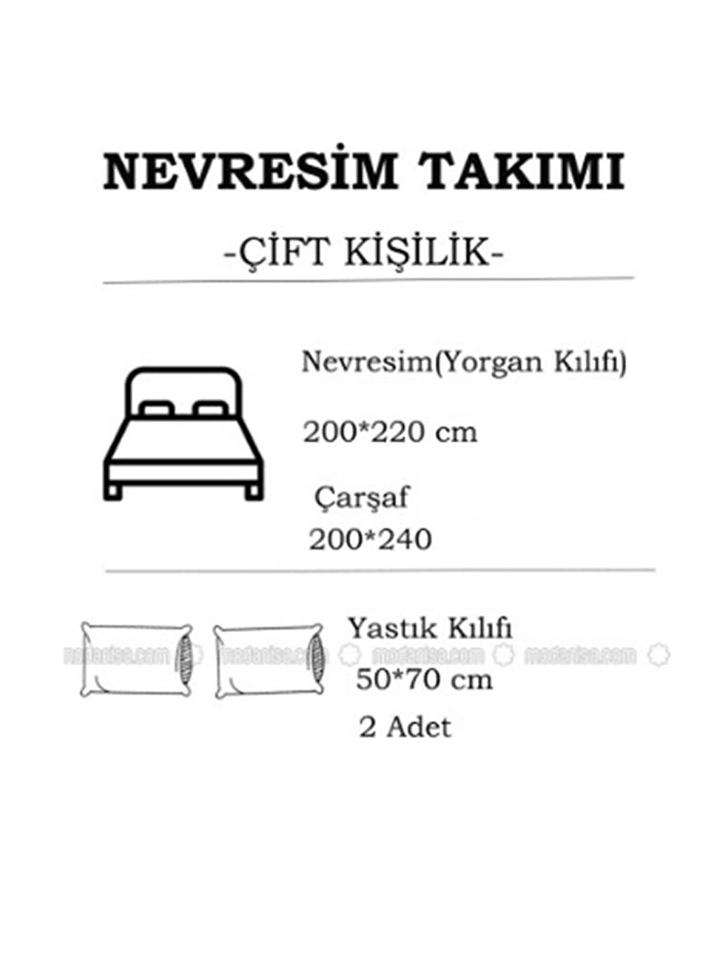 Karışık Diya Çift Kişilik Nevresim Takımı-2