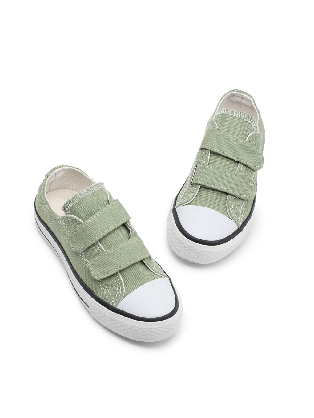 Çocuk Unisex Açık Yeşil Rahat Kalıp Çift Bantlı Ayakkabı-3