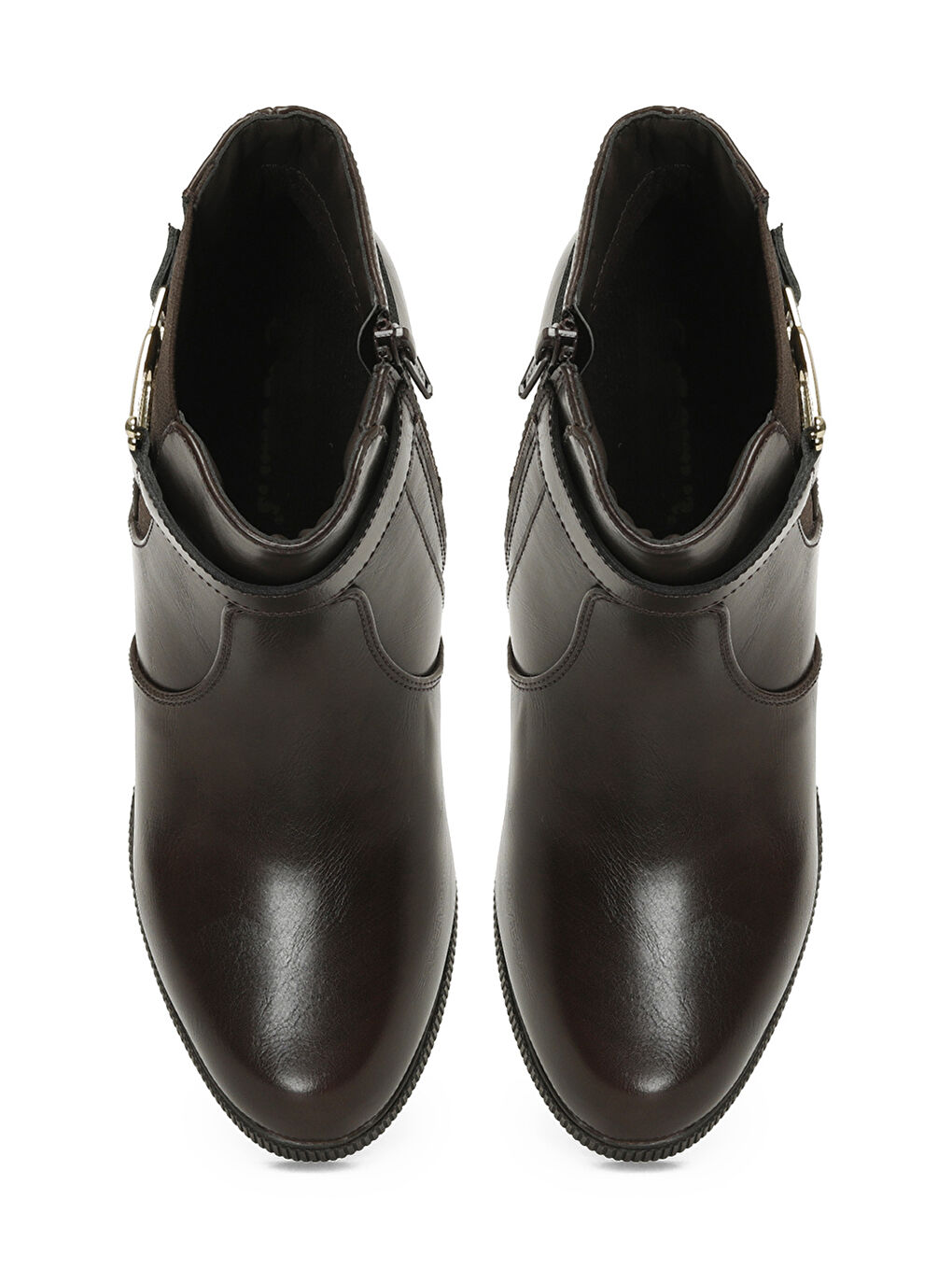 166580.Z4PR Kahverengi Kadın Topuklu Bot-3