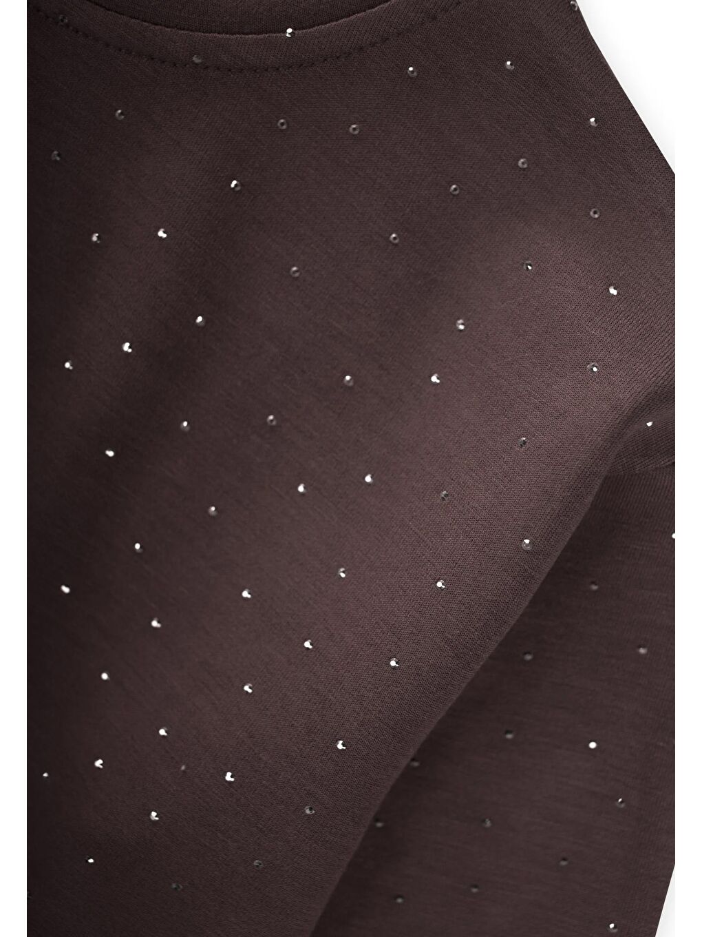 Komple Taşlı Modal Takım 3-8 Yaş Kahverengi-2