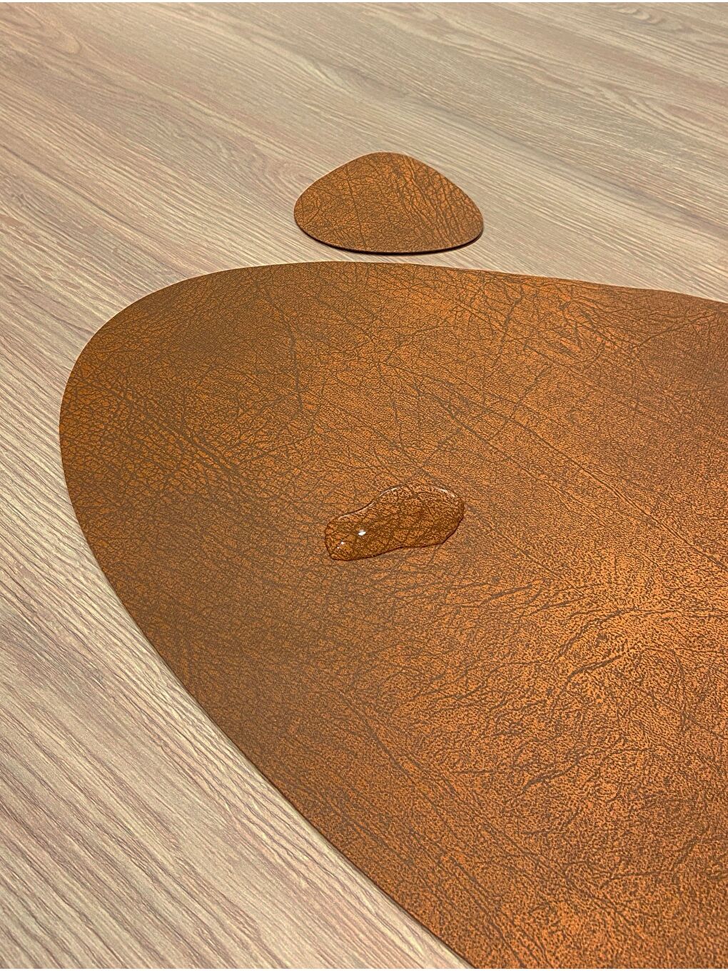 Kahverengi Mermer Kırçıl Desen Armut Model Kiremit Su Tutmaz 2 Kişilik 4 Parça  Amerikan servis-1