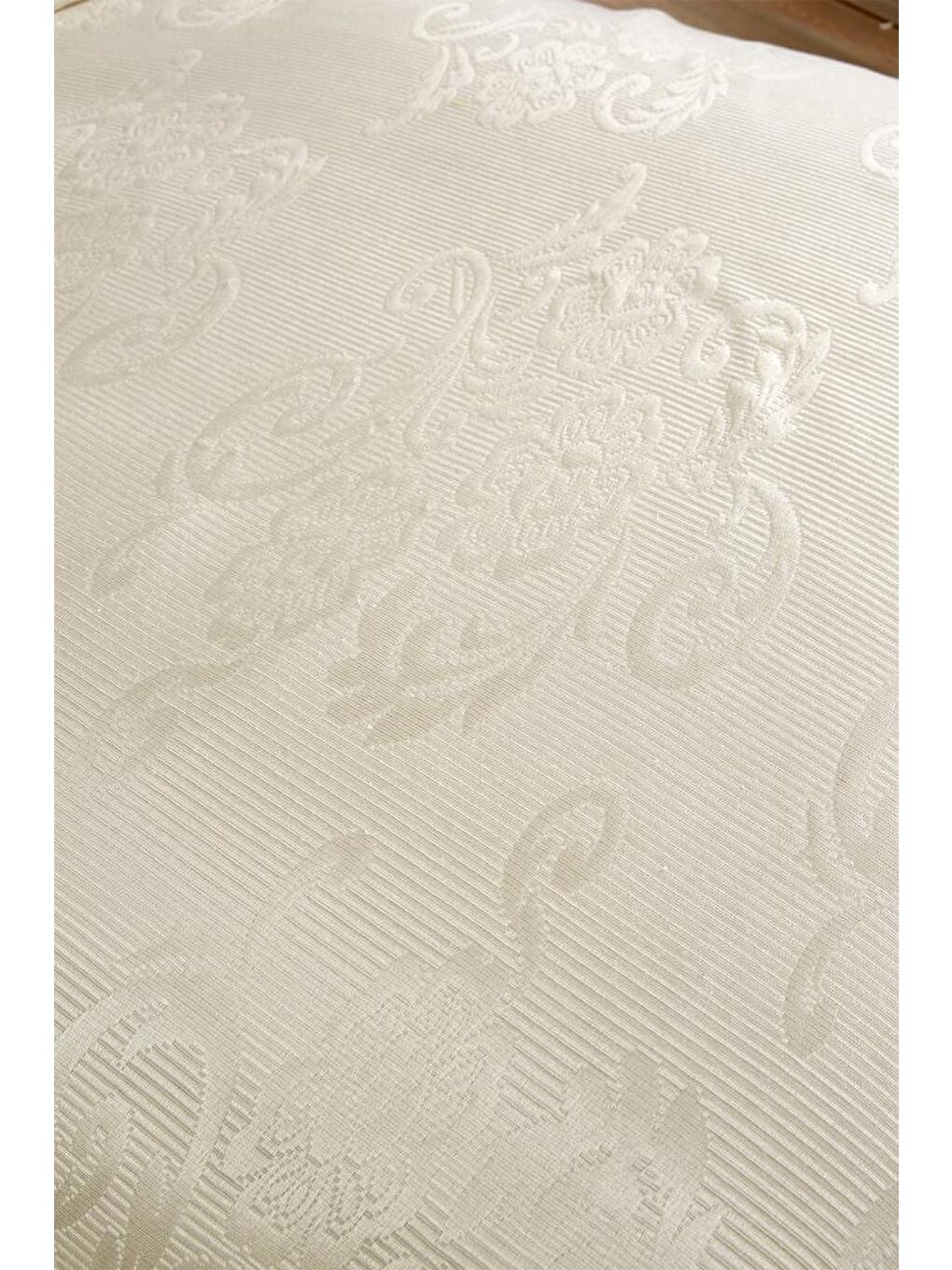 Ekru Lale Tek Kişilik 2 Parça Yatak Örtüsü Krem-6