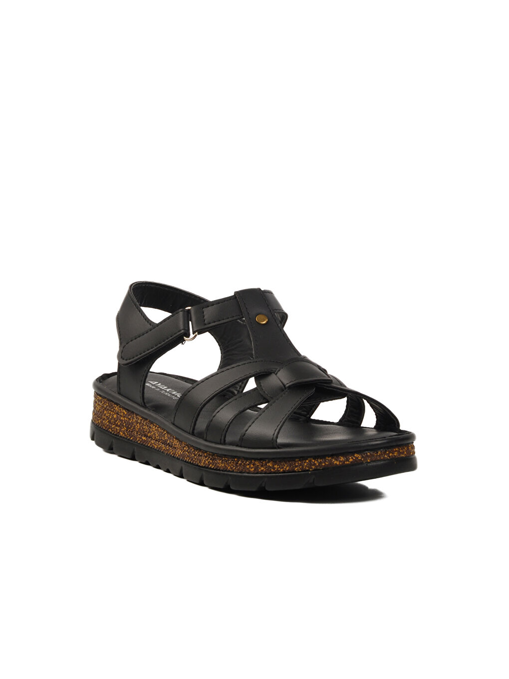 Siyah Cırtlı Kadın Sandalet 492127 Z-2