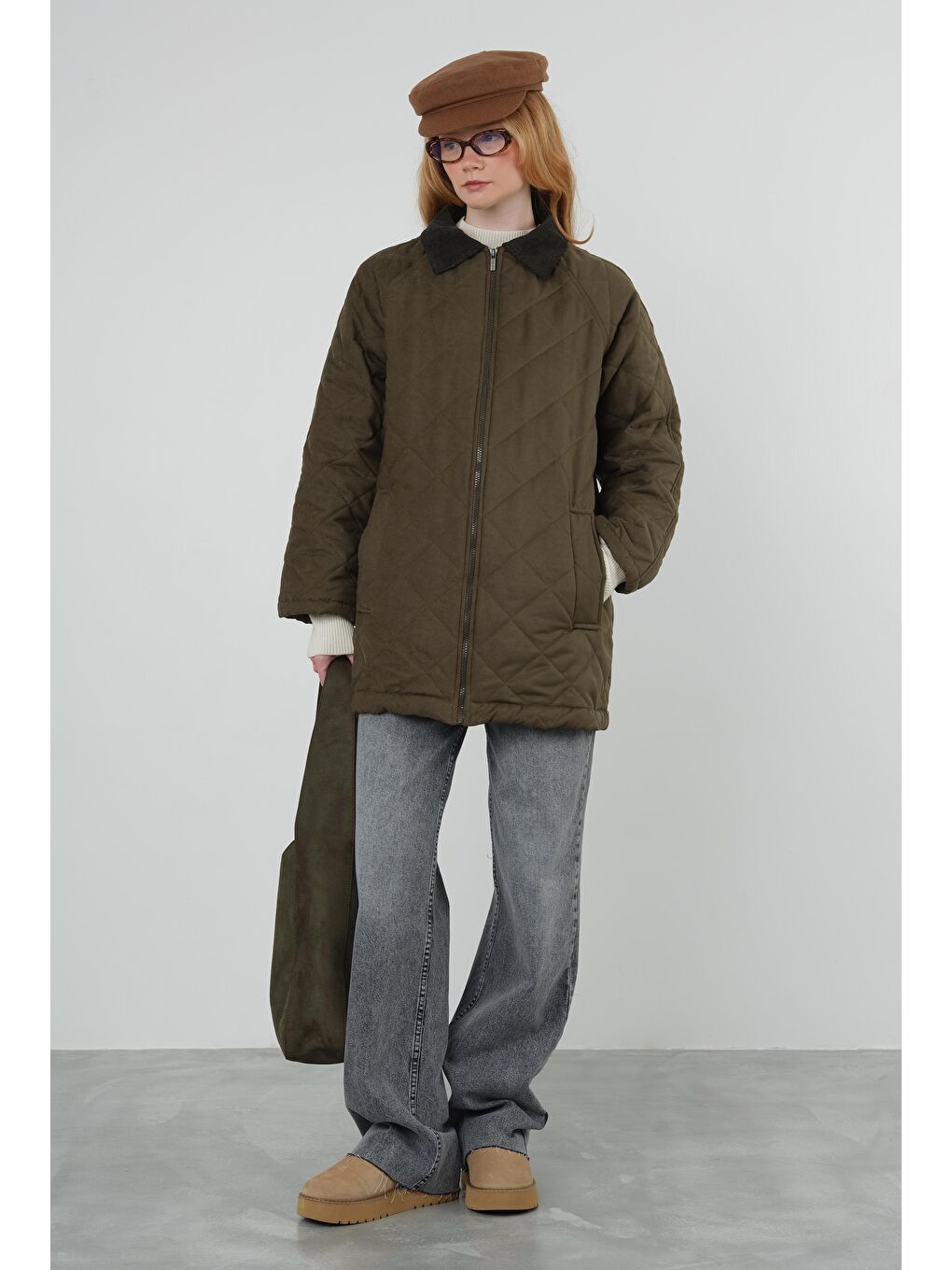 Süet Kapitone Mont Haki