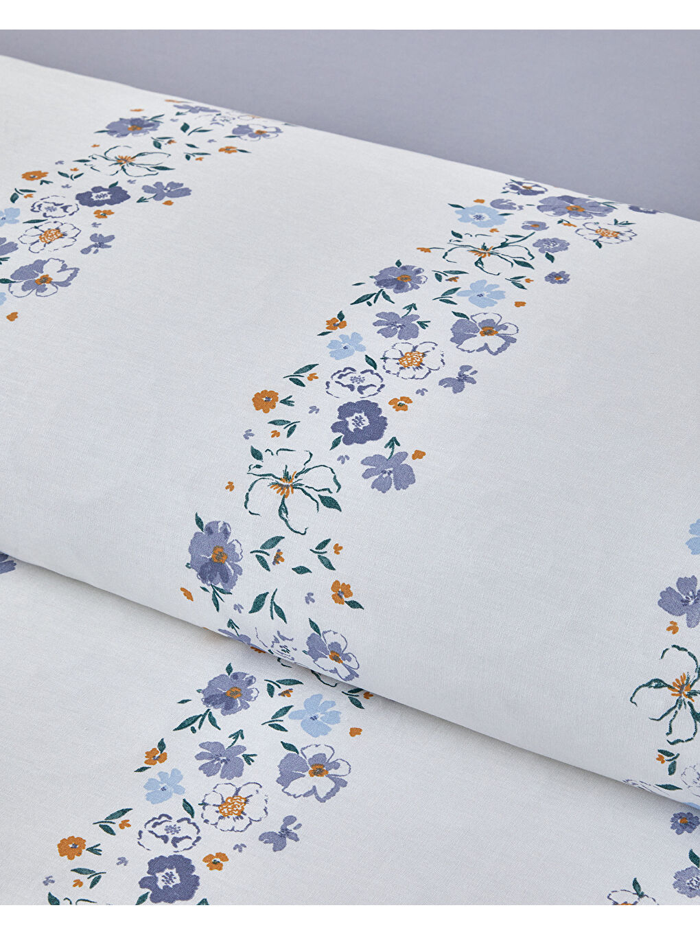 Floret Line Pamuk Çift Kişilik Nevresim Takımı 200x220 cm Mavi-3