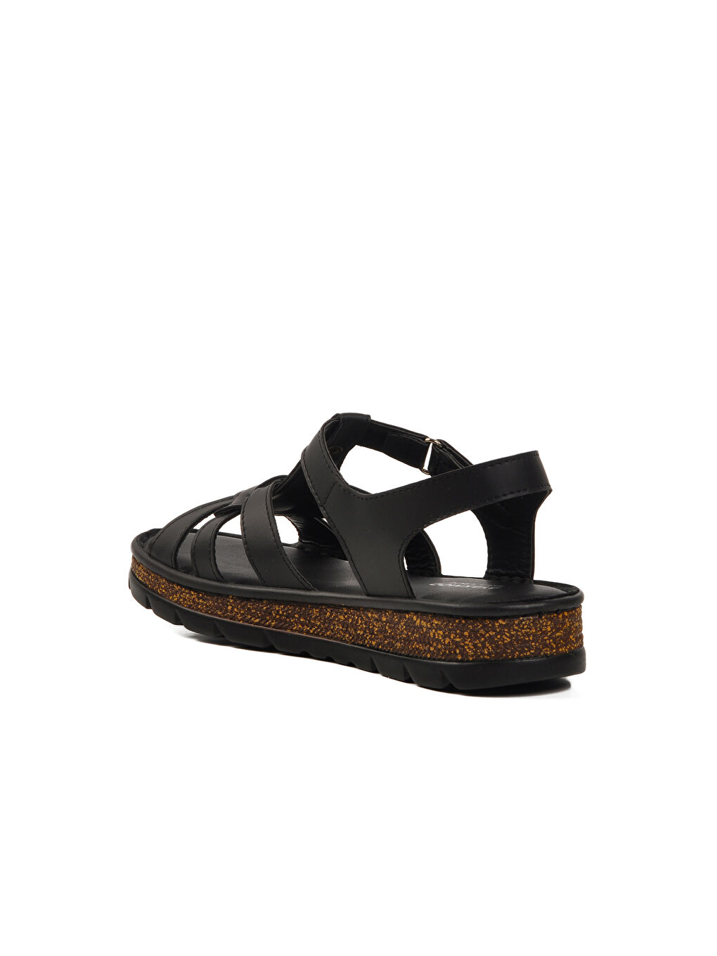 Siyah Cırtlı Kadın Sandalet 492127 Z-3