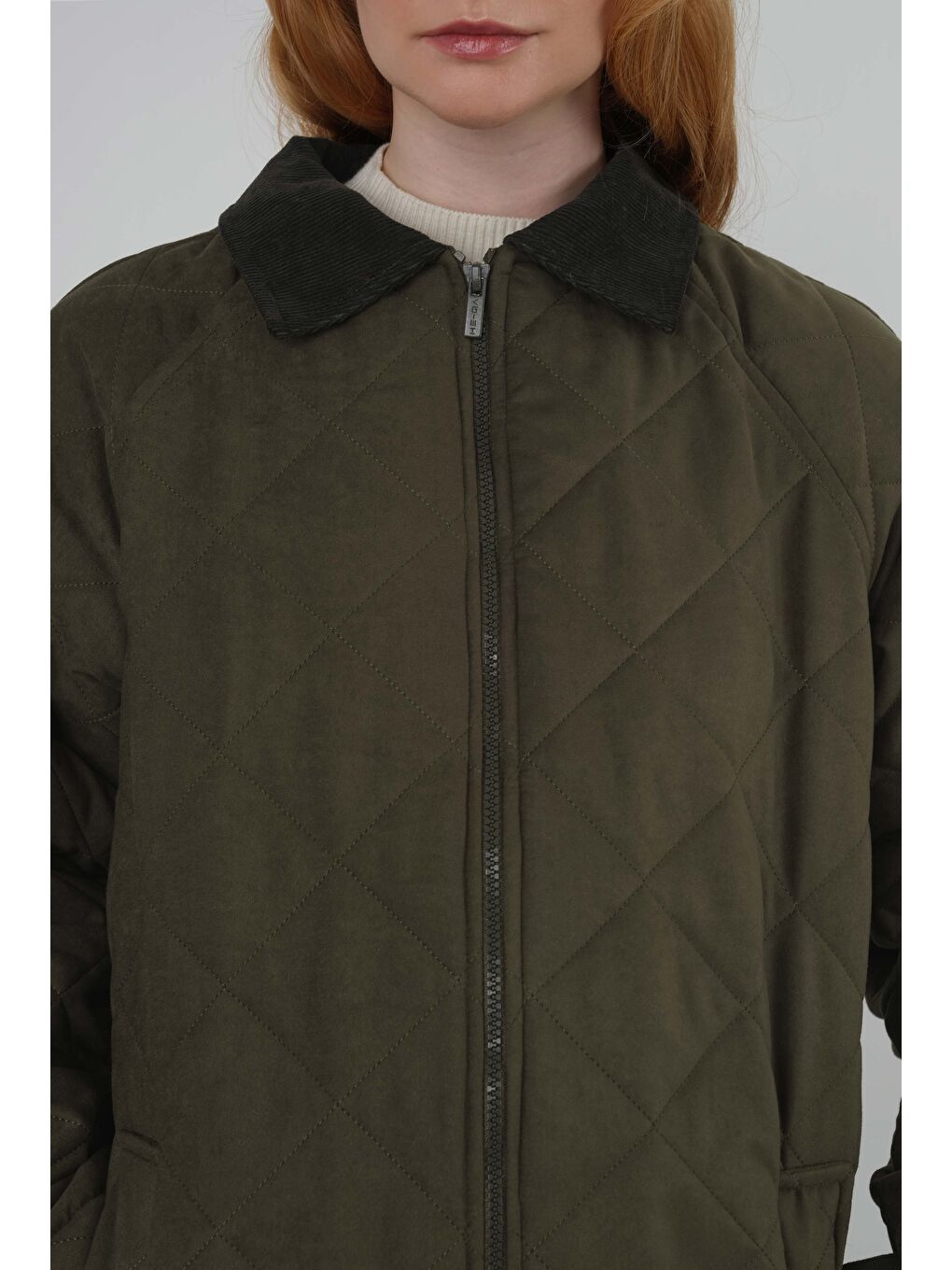 Süet Kapitone Mont Haki-3