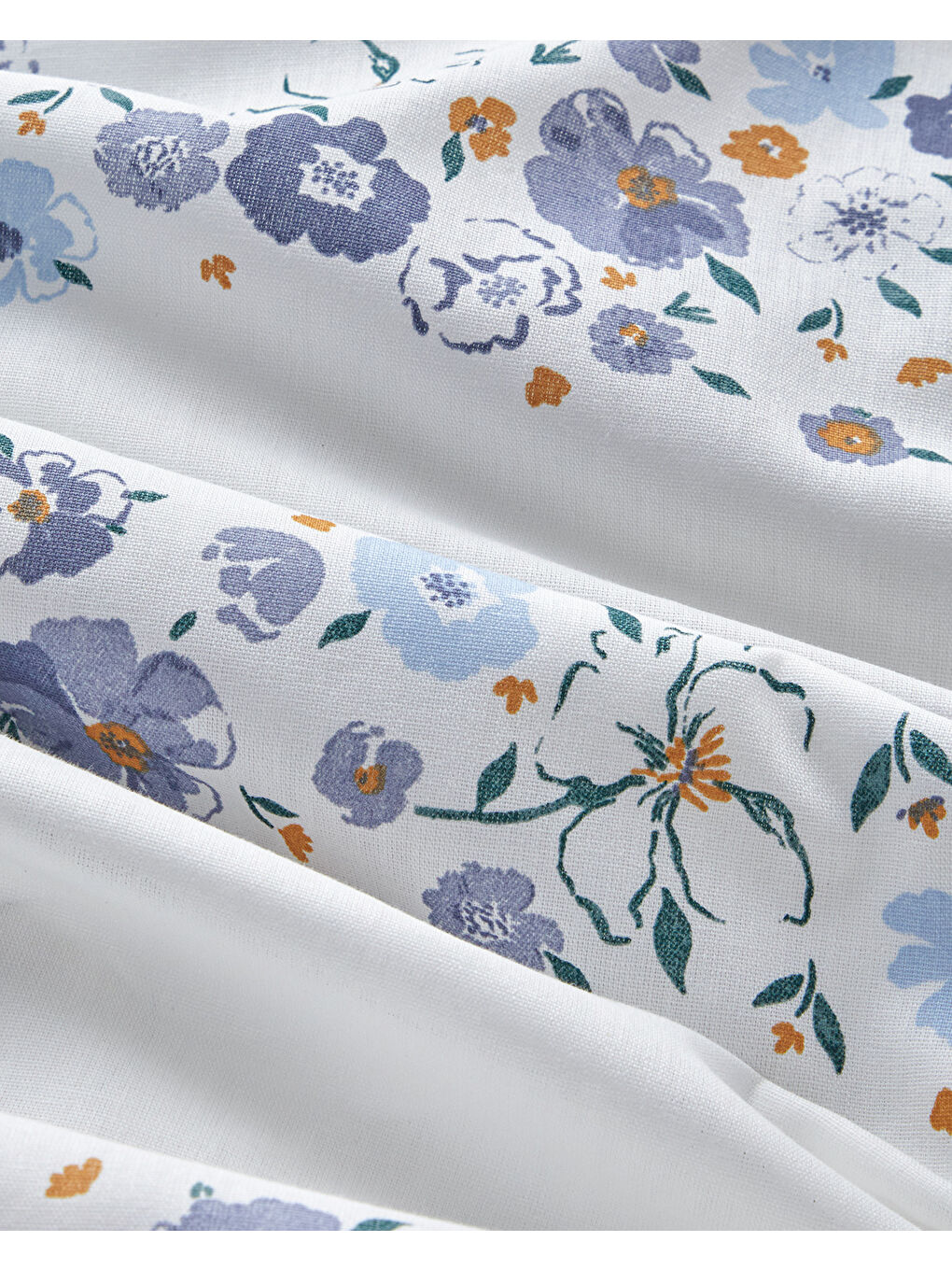 Floret Line Pamuk Çift Kişilik Nevresim Takımı 200x220 cm Mavi-5