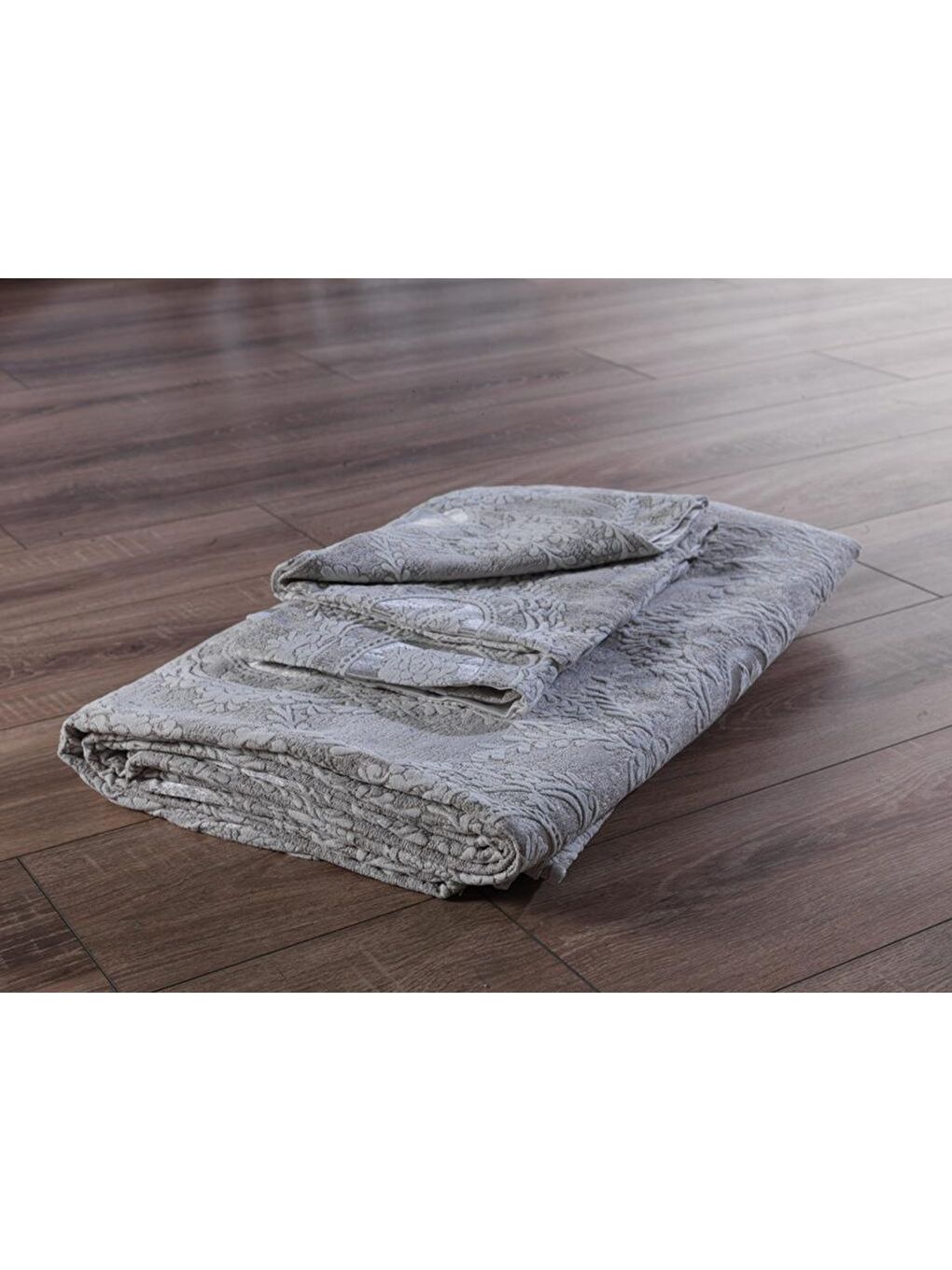 Kahverengi Nisa Tek Kişilik Jakarlı Yatak Örtüsü Cappucino-1