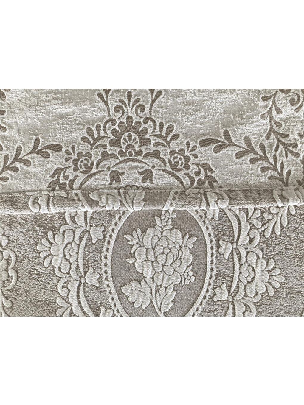 Kahverengi Nisa Tek Kişilik Jakarlı Yatak Örtüsü Cappucino-5