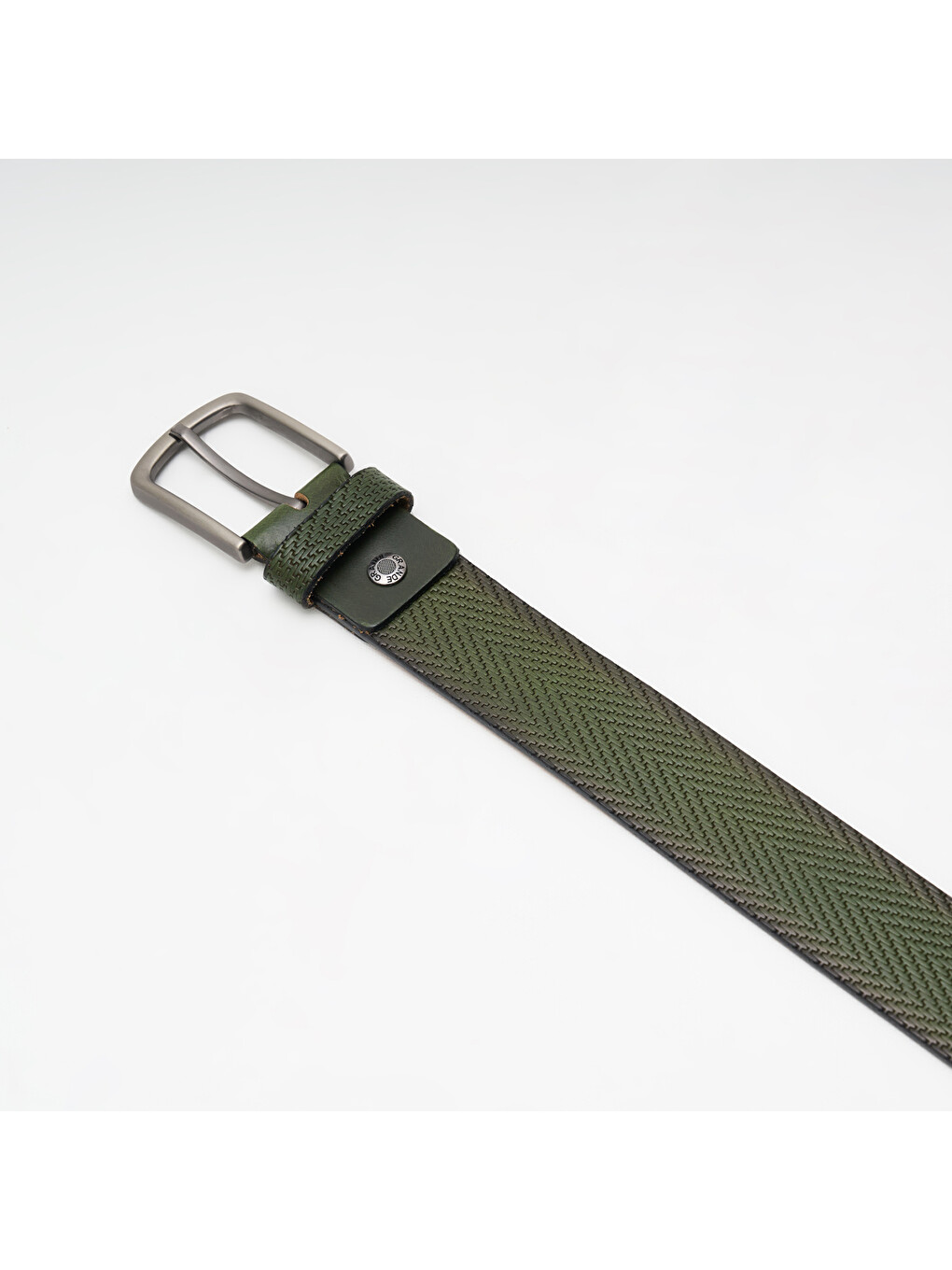 Yeşil Erkek Gr-040-138 Klasik Kemer (genişlik 4 Cm)-1