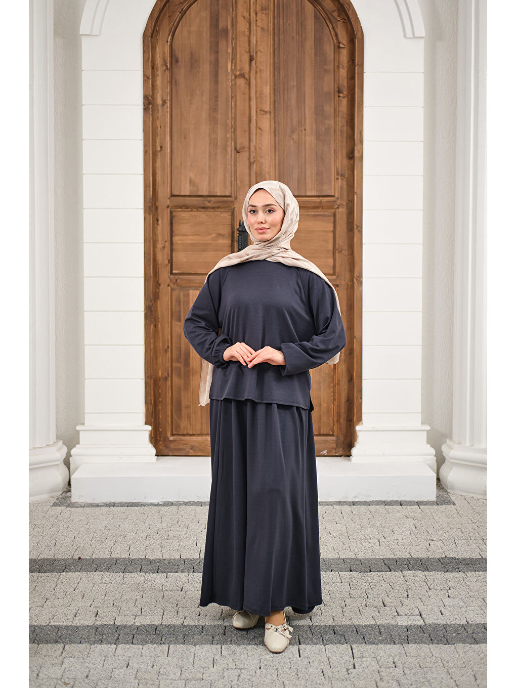 Kadın Etekli Takım Lacivert-4