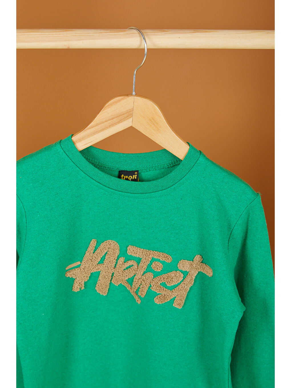Yeşil Erkek Çocuk Yesil Nakışlı Sweatshirt - 26553-1
