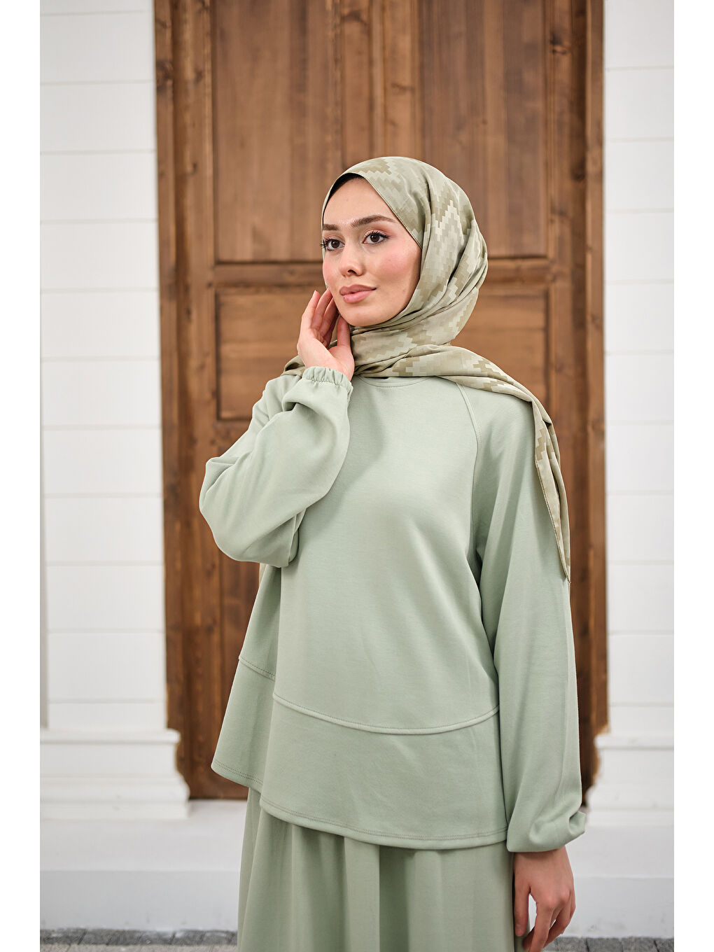 Turkuaz Kadın Etekli Takım Su Yeşil-1