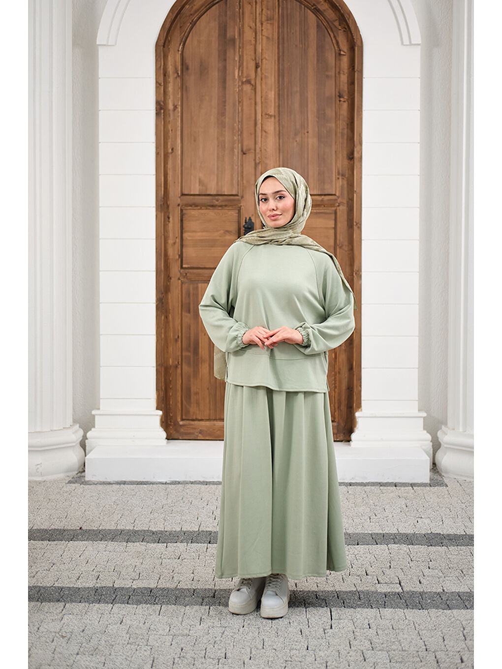 Turkuaz Kadın Etekli Takım Su Yeşil-2