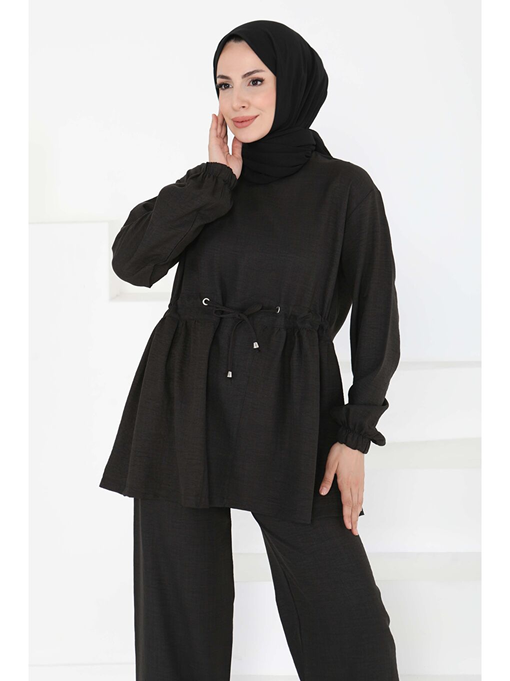 Bağlamalı İkili Takım Siyah - 27196