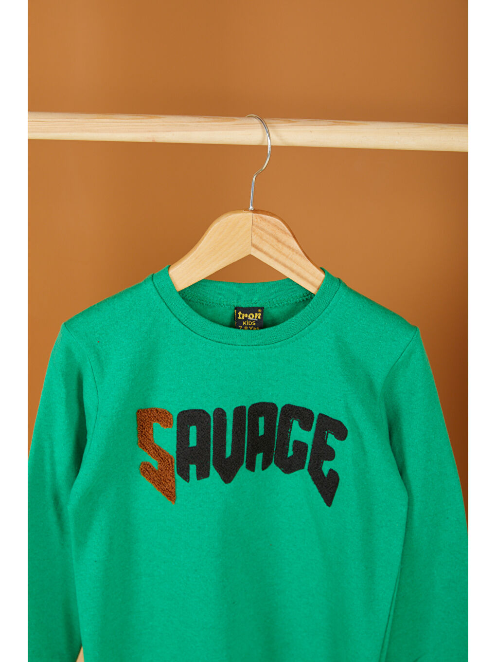 Yeşil Erkek Çocuk Yesil Nakışlı Sweatshirt - 26554-1