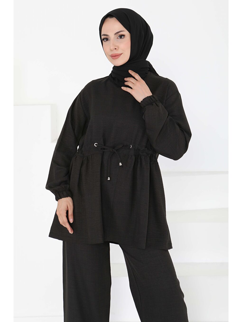 Bağlamalı İkili Takım Siyah - 27196-2