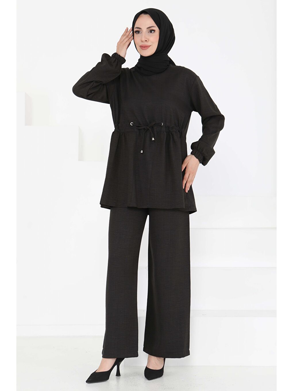 Bağlamalı İkili Takım Siyah - 27196-3