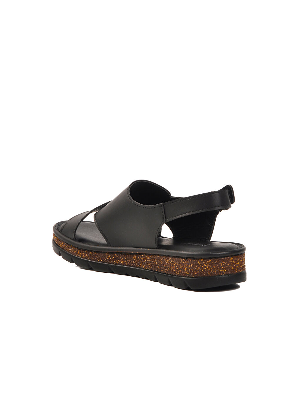 Siyah Cırtlı Kadın Sandalet 492129 Z-3