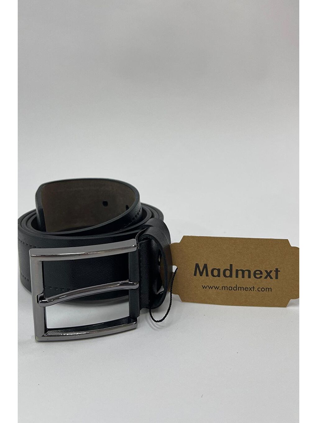 Siyah Suni Deri Tek Dikişli Düz Erkek Kemer 7222-2