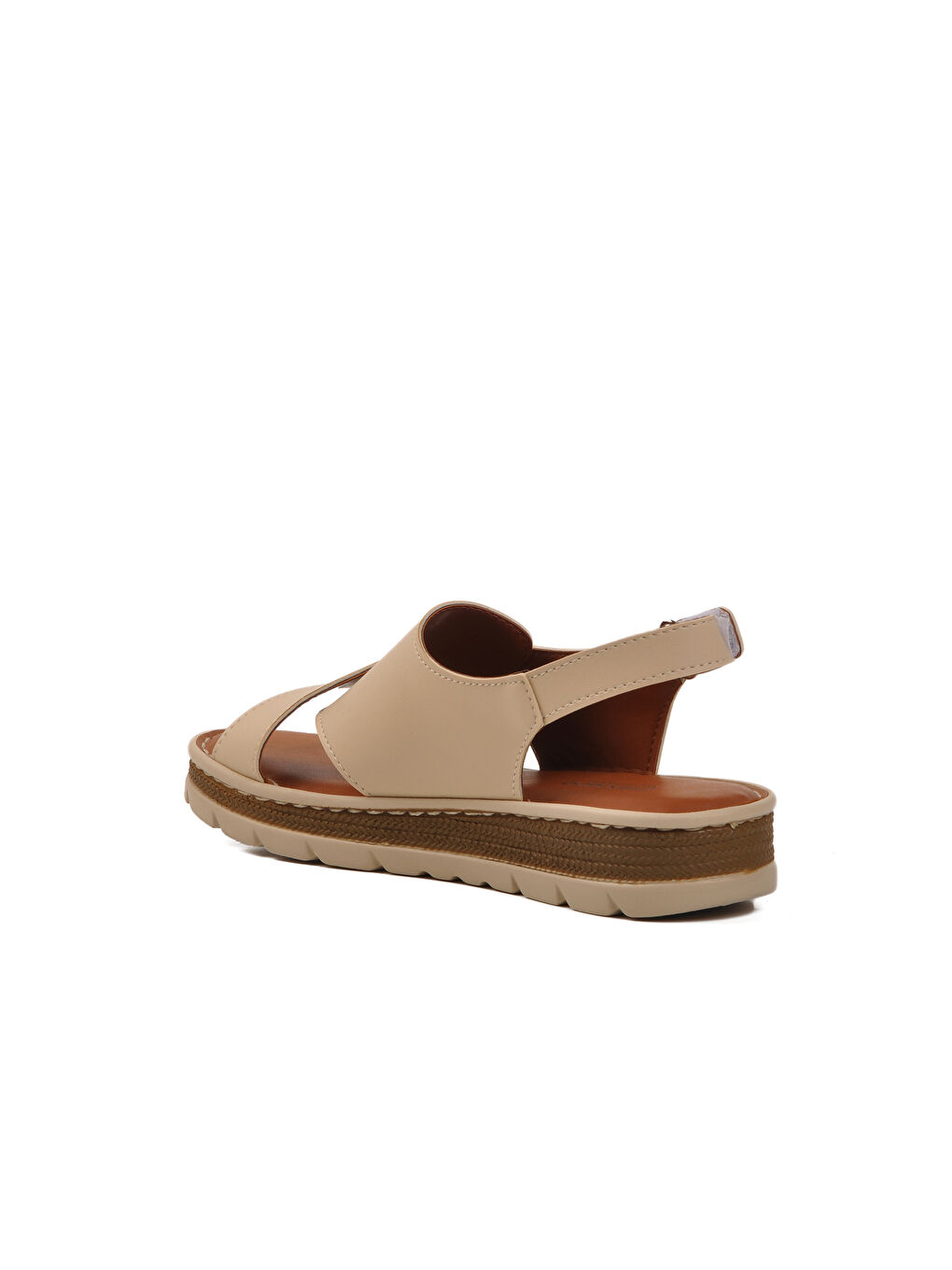 Bej Cırtlı Kadın Sandalet 492129 Z-3