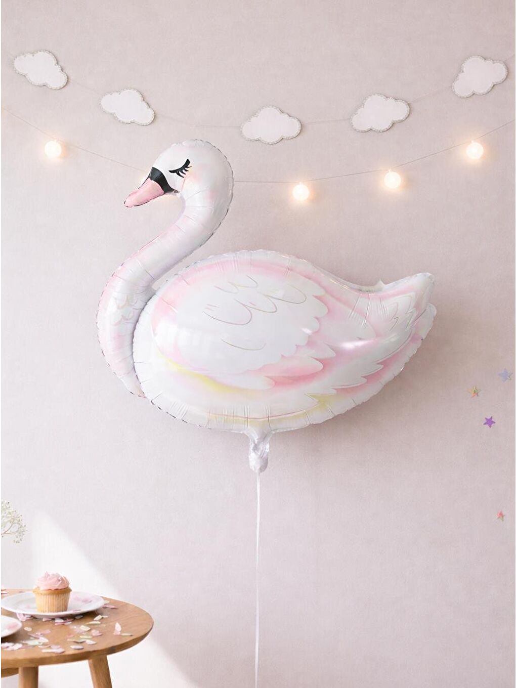 Beyaz Kuğu Folyo Balon – Bekarlığa Veda & Doğum Günü 86 cm