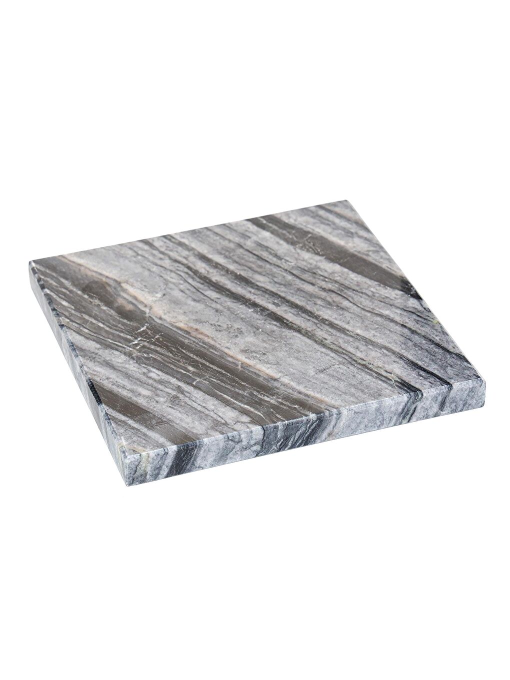 Missi Dekoratif Sunumluk Antrasit Doğal Mermer Taş - 20x20 cm - 1