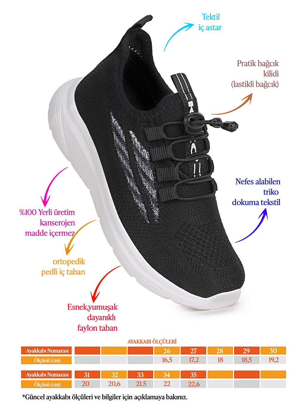 Siyah Dunca Fileli Faylon Taban Erkek Çocuk Spor Ayakkabı-1