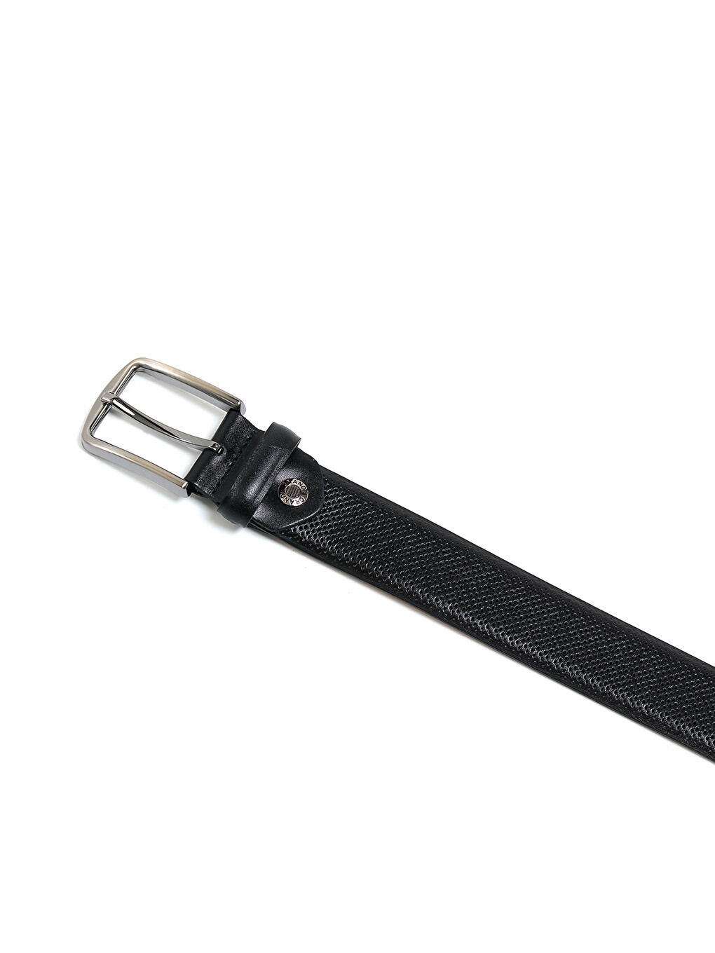 Siyah Erkek F-034-55 Klasik Kemer (genişlik 3.5 Cm)-1