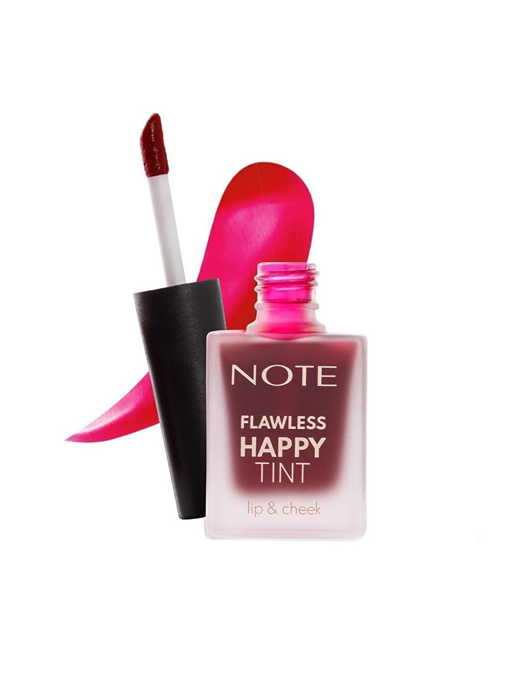 Note Cosmetique Mor Note Flawless Happy Tint Lip & Cheek 02 Wild Cherry Dudak ve Yanak Renklendirici Likit Allık - Mor - 1