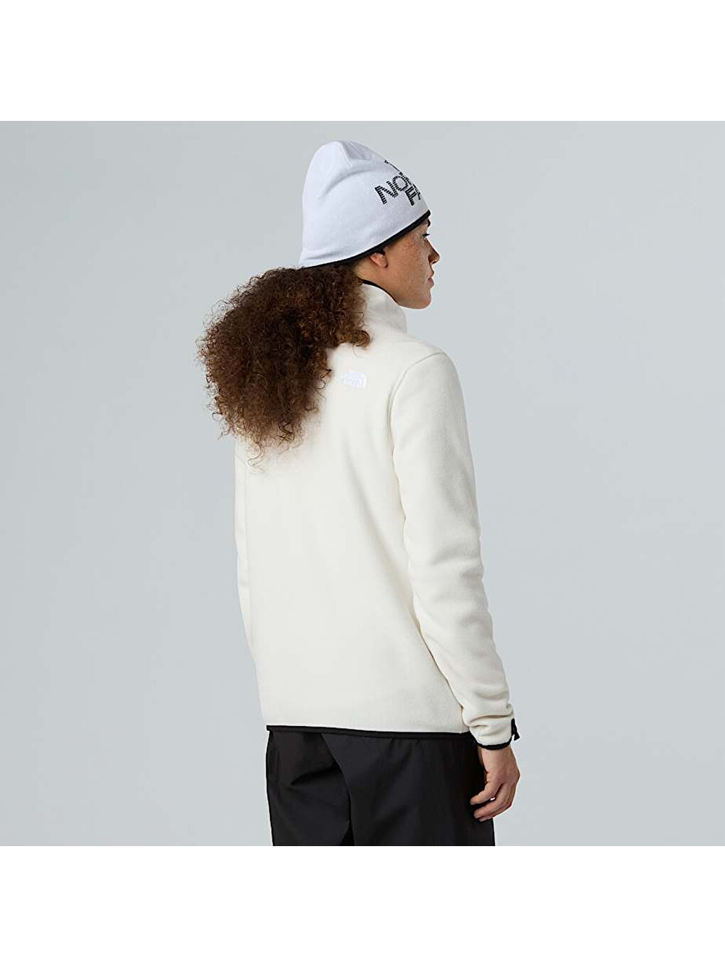 Glacier Fleece Kadın Beyaz Dik Yaka Ceket-2