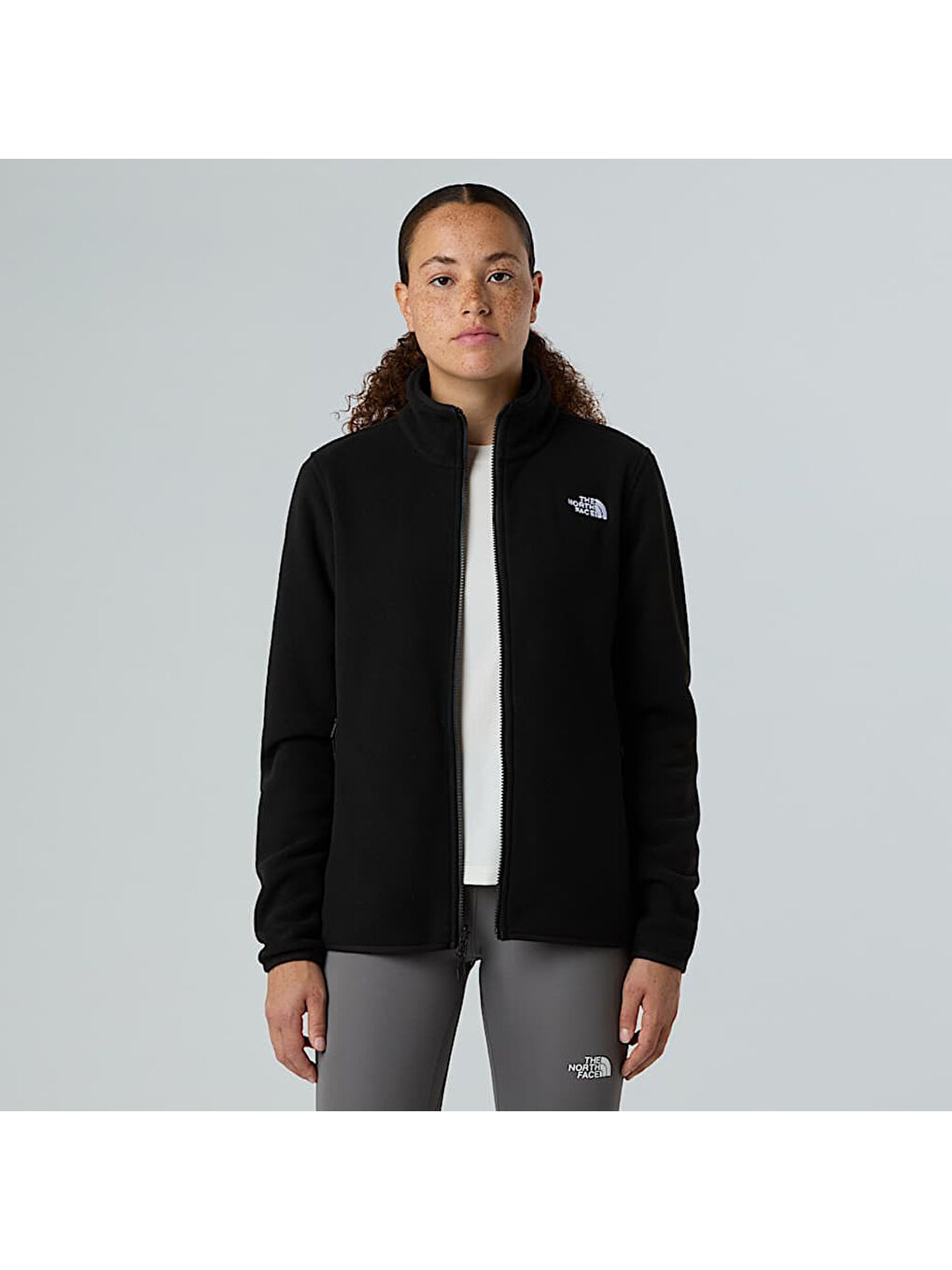 Glacier Fleece Kadın Siyah Dik Yaka Ceket-1
