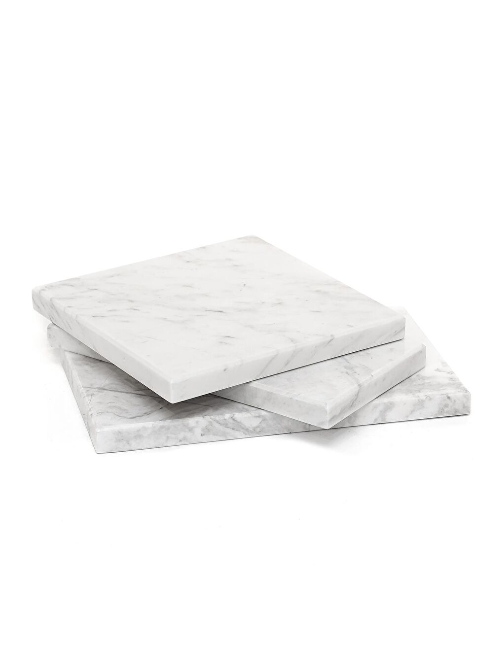 Missi Dekoratif Sunumluk Gri Dalgalar Doğal Mermer Taş - 20x20 cm - 2