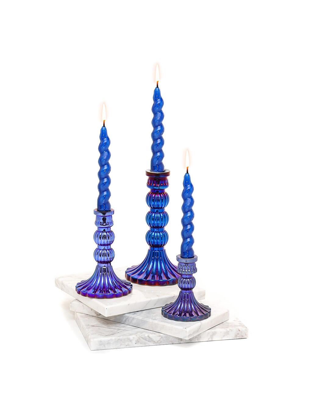 Missi Dekoratif Sunumluk Gri Dalgalar Doğal Mermer Taş - 20x20 cm - 3