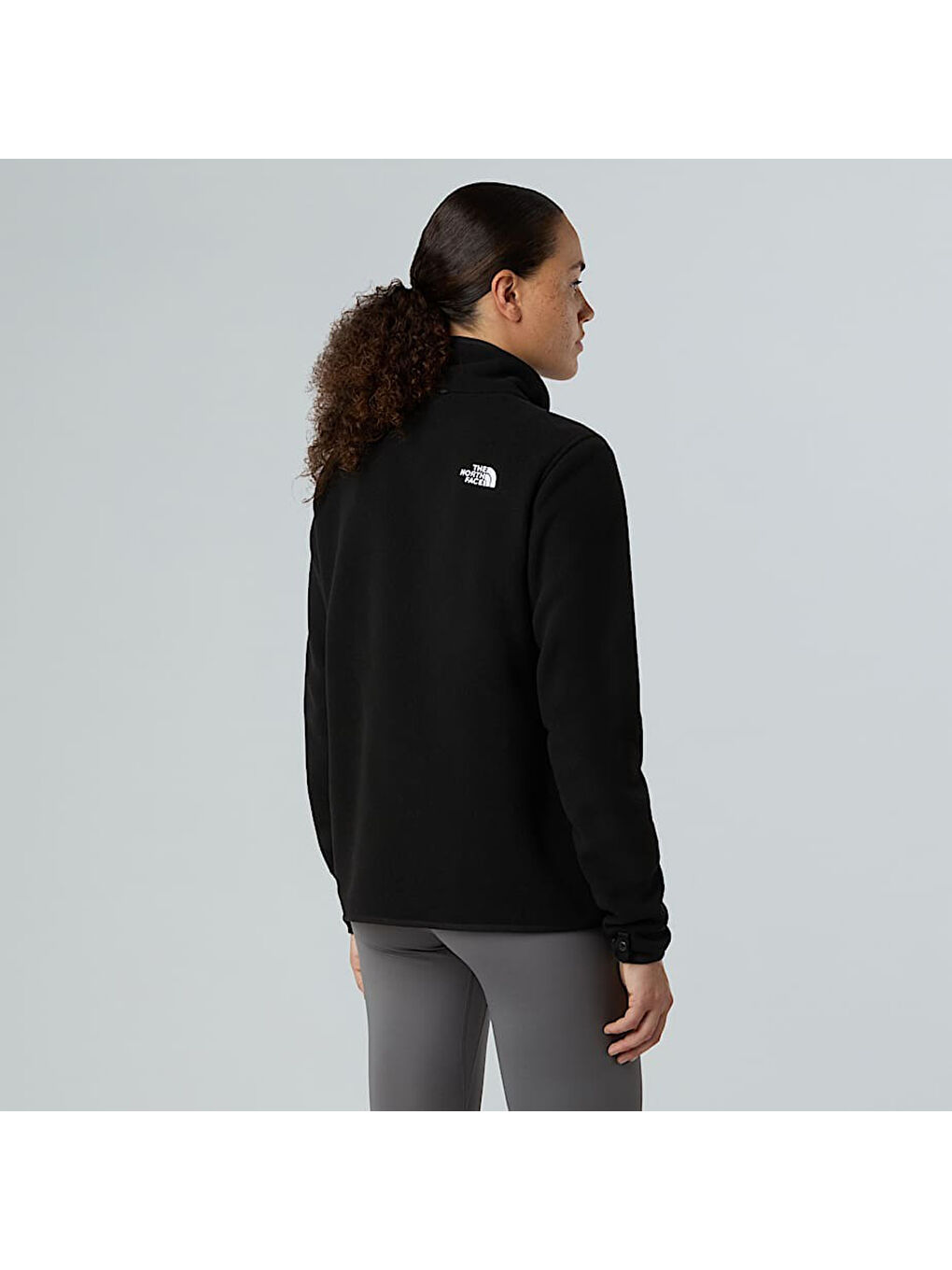 Glacier Fleece Kadın Siyah Dik Yaka Ceket-2