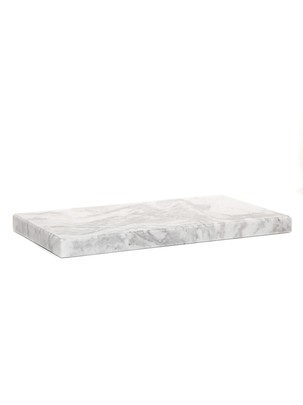 Missi Dekoratif Sunumluk Gri Dalgalar Doğal Mermer Taş - 12x23 cm - 1