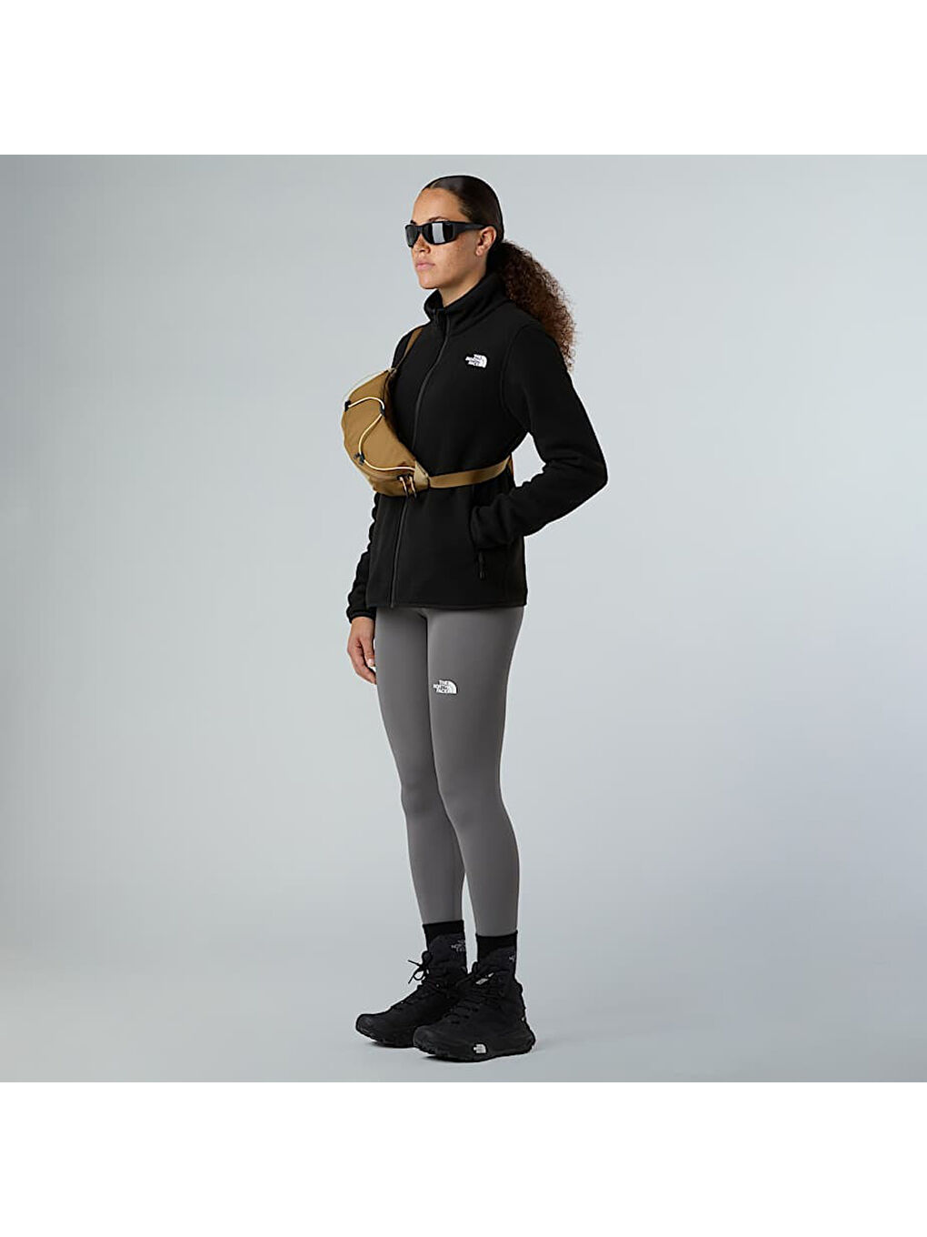 Glacier Fleece Kadın Siyah Dik Yaka Ceket-3