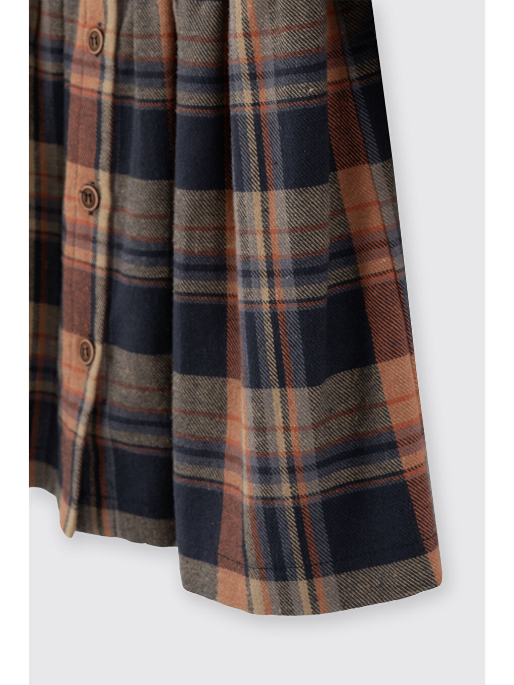 Kız Bebek Ekose Lacivert Elbise-2