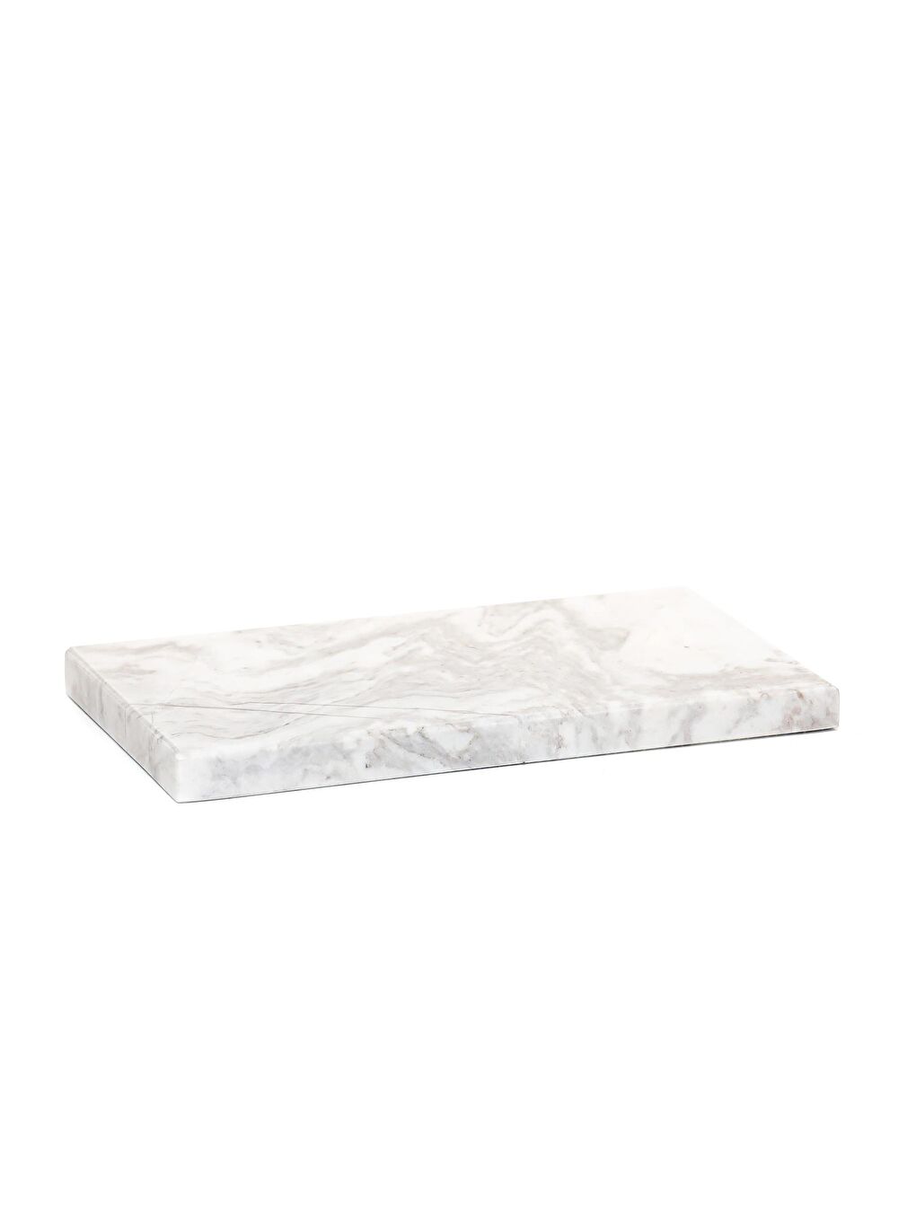 Missi Dekoratif Sunumluk Gri Dalgalar Doğal Mermer Taş - 27x16 cm - 1