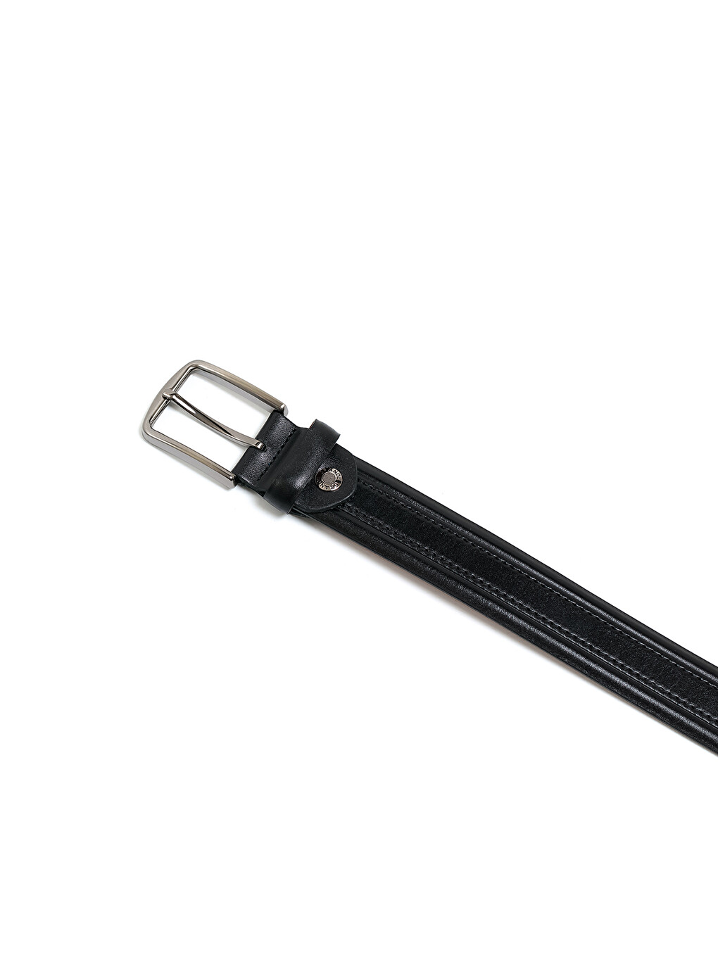 Siyah Erkek F-734-42 Arsel Deri Klasik Kemer (genişlik 3.5 Cm)-1