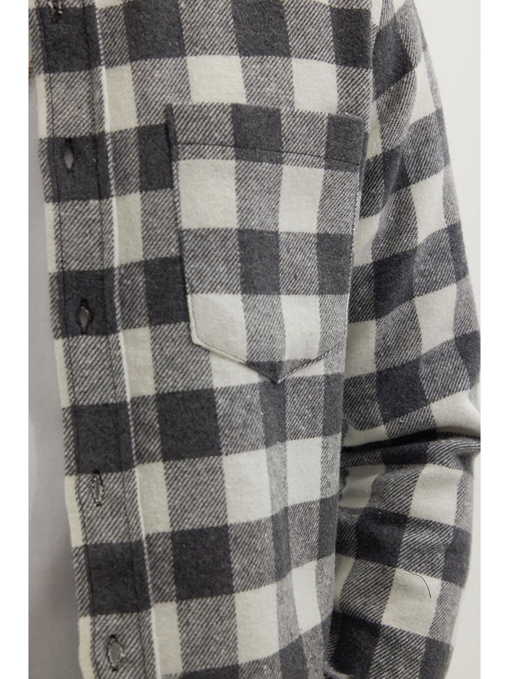 Karışık Erkek Slim Fit Dar Kesim Uzun Kollu Cepli Kareli Dama Desenli Kışlık Oduncu Gömlek-2